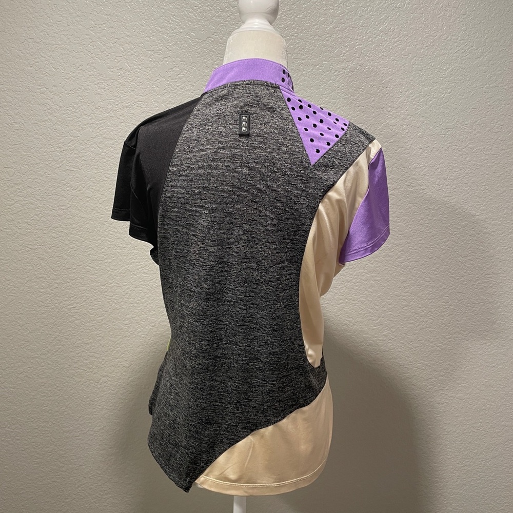 Jamie Sadock woman’s golf shirt. 
A unique pattern. 
95% Poly
5% Spandex 
Small - Picture 3 of 7